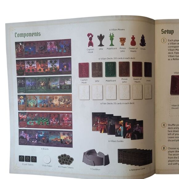 Disney Villainous Board Game COMPLETE The Worst Takes It All Ravensburger Green - Picture 3 of 9